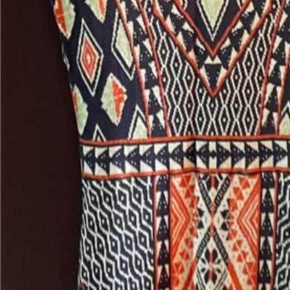 Geometric Patterned Dress - Multicolor - Picture 3 of 3